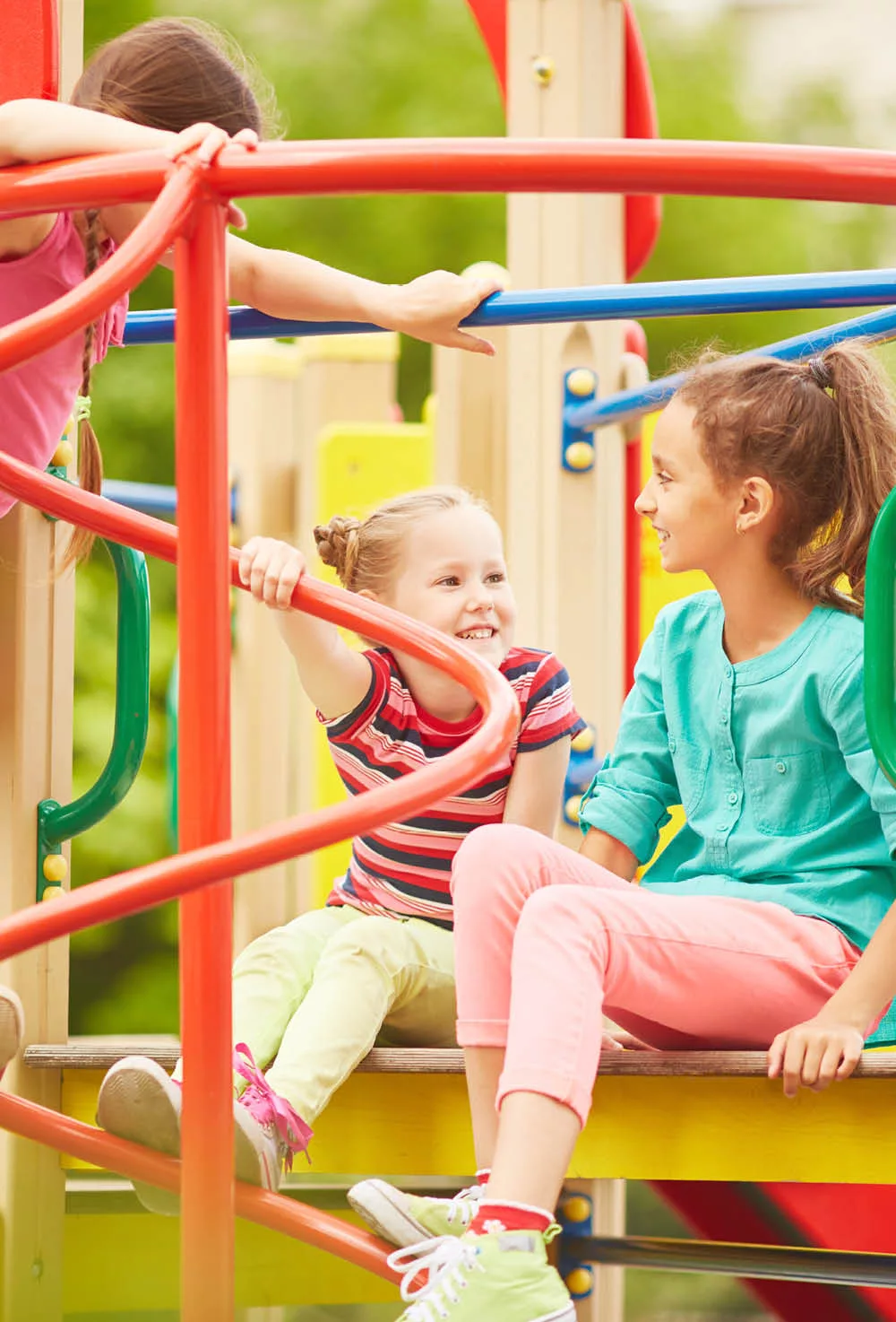 Children playing on a playground