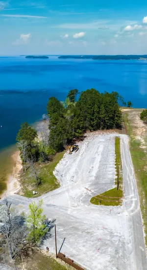 The beautiful blue water at Toleda Bend